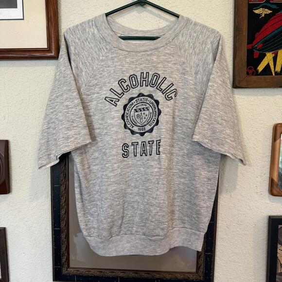 Other - Vintage 1985 Alcoholic State “Alcoholicum • Statis • Universitatis Sweater Large